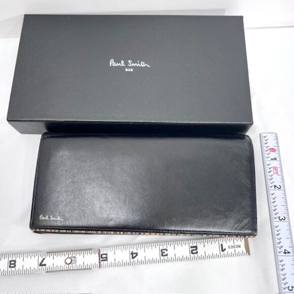 New W/box &bag PAUL SMITH Wallet B-fold Store Money/Card  Dark Brown Leather(61 - Picture 7 of 9
